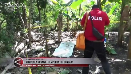 Komponen Pesawat Tempur T-50i Golden Eagle Jatuh di Ngawi