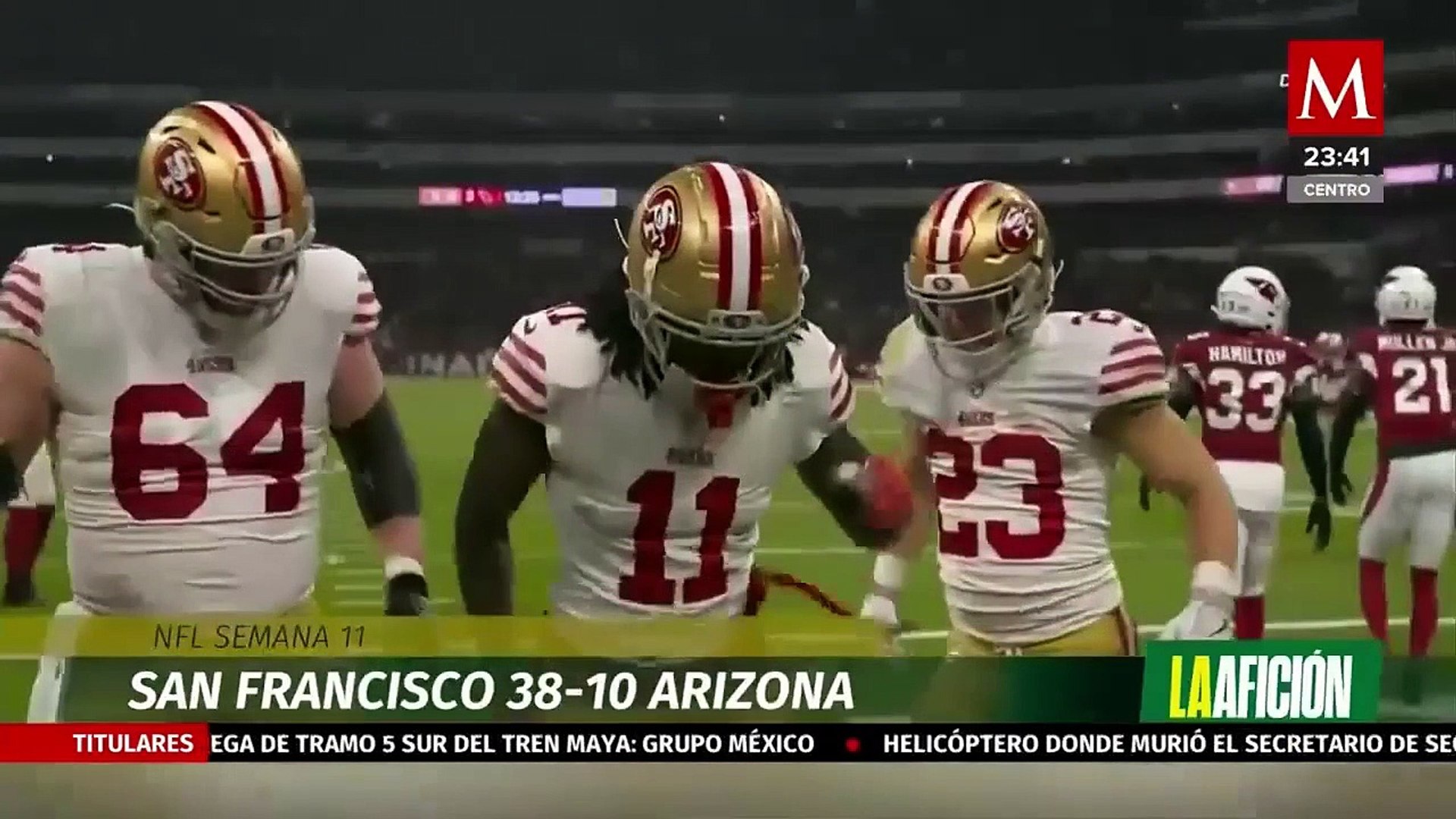 Grupo Firme en Medio Tiempo de San Francisco vs Arizona Cardinals