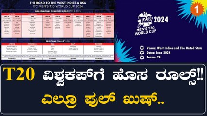 2024ರ ಟಿ20 ವಿಶ್ವಕಪ್ ನಲ್ಲಿ ಬದಲಾವಣೆ ಫಿಕ್ಸ್; 20 ತಂಡಗಳು ಕಣಕ್ಕೆ.. ಅರ್ಹತಾ ಸುತ್ತಿಗೆ ಬ್ರೇಕ್! | Oneindia