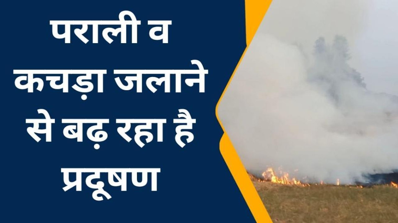 सिवान: पराली व कचड़ा जलाने से बढ़ रहा है प्रदूषण