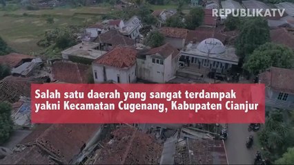 Pantauan Udara Kondisi Rumah Warga Pascagempa Cianjur