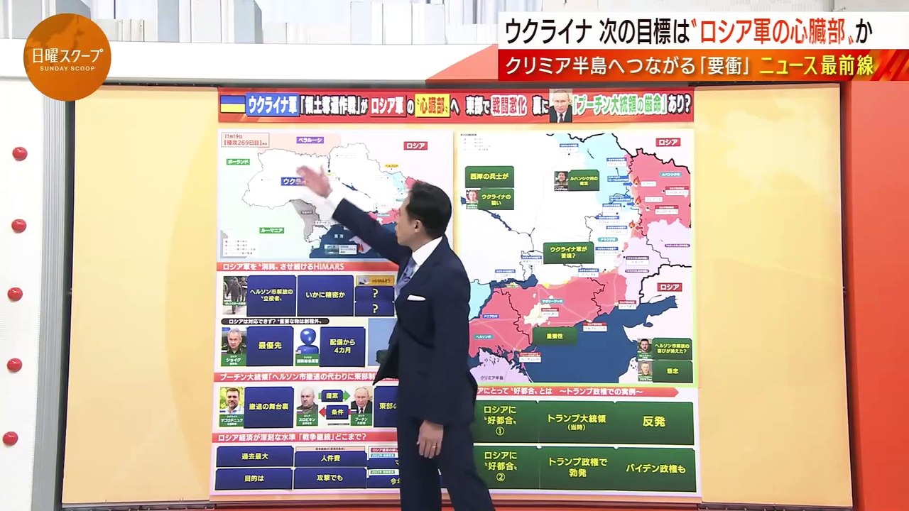 20221120「ヘルソン市撤退後のロシア▽トランプ前大統領が出馬明」BS朝日 日曜スクープ