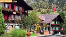 Walking around LAUTERBRUNNEN Village Switzerland
