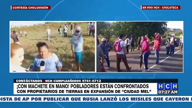 ¡Molote! Confrontados invasores y propietarios de tierras en expansión de Ciudad Mel , Choluteca