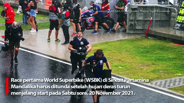 Race 1 WSBK Sirkuit Mandalika Ditunda Karena Hujan Deras
