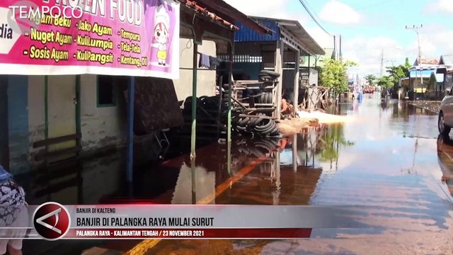 Banjir di Kawasan Padat Penduduk di Kota Palangka Raya Mulai Surut