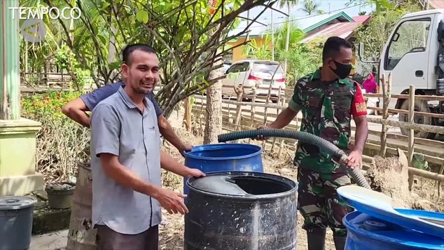 Pasca Banjir, TNI Salurkan Air Bersih bagi Warga Aceh Utara