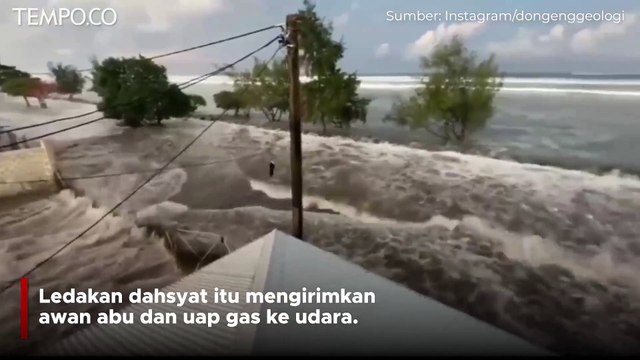 Video Letusan Gunung Api dan Gelombang Tsunami di Tonga