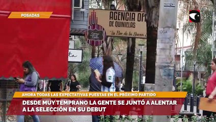 Desde muy temprano la gente se juntó a alentar a la selección en su debut