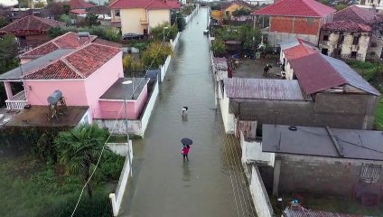 لقطات جوية للفيضانات والسيول في ألبانيا