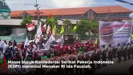Demo Buruh di Kemnaker, Minta Peraturan JHT Diubah Atau Ida Fauziyah Mundur
