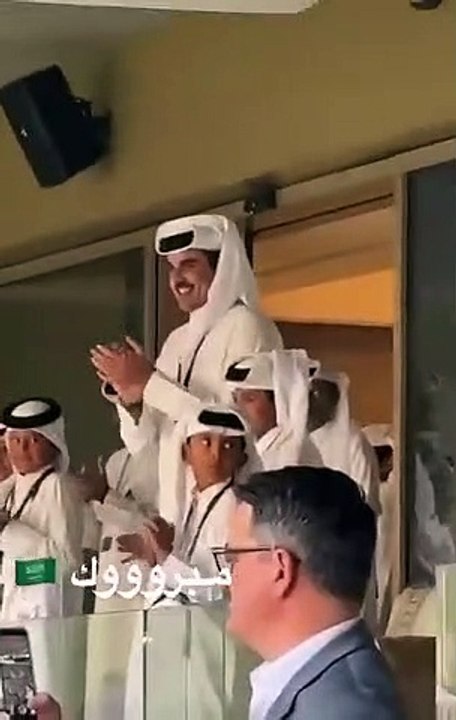 فرحة الأمير تميم بفوز السعودية على الأرجنتين في...