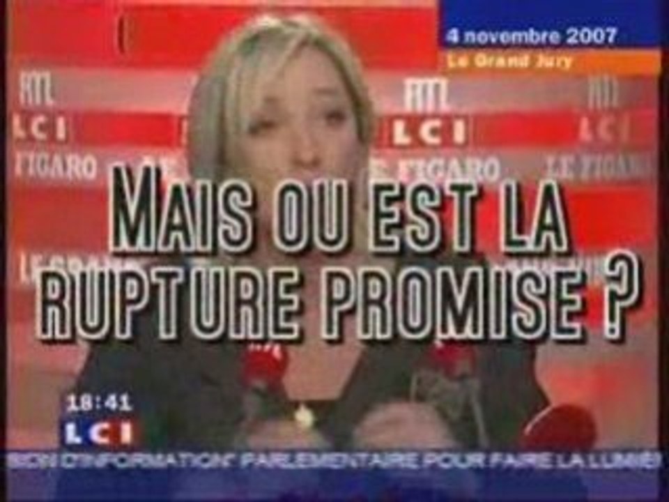 Marine le pen attaque Sarkozy