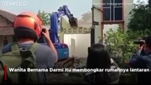 Suami Ketahuan Selingkuh, Istri di Ponorogo Bongkar Rumah Pakai Ekskavator