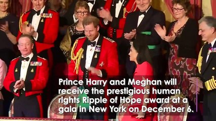 Harry and Meghan to receive award for 'standing up to racism' in Royal Family