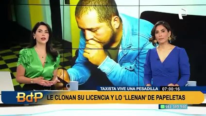 Taxista denuncia que ya no puede trabajar porque chofer de combi clonó su licencia de conducir