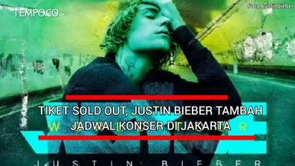 Tiket Sold Out, Justin Bieber Tambah Jadwal Konser di Jakarta