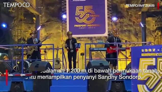 Rayakan HUT ke 55, Freeport Gelar Pentas Musik di Dalam Tambang