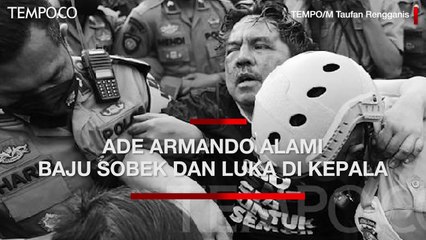 Ade Armando Dikeroyok saat Hadir di Demo: Baju Sobek dan Luka di Kepala