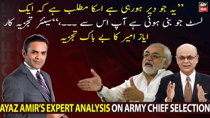 "This delay means that a list which is made...," Ayaz Amir raised alarming points