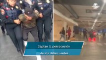 “¡Me duele!” ladrón herido se queja al ser detenido en plaza Mitikah