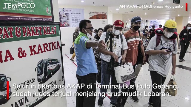 Tiket Bus AKAP di Terminal Pulo Gebang Habis Jelang Mudik Lebaran