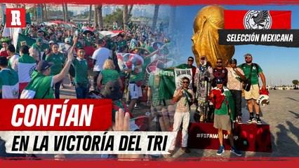 La afición CONFÍA en que hoy SE GANAl GRAN AMBIENTE previo al México vs Polonia