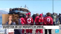 Grèce : sauvetage de plus de 400 migrants, Athènes appelle à la 