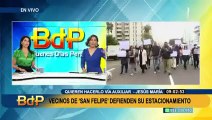 Residencial San Felipe: protestan porque en su zona de parqueo privado ahora transitan buses