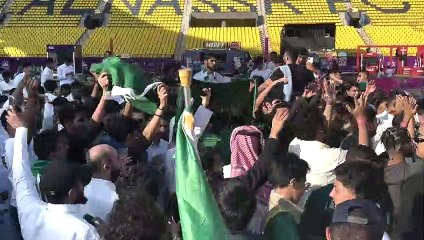 Los saudíes disfrutan de la impensada victoria sobre Argentina