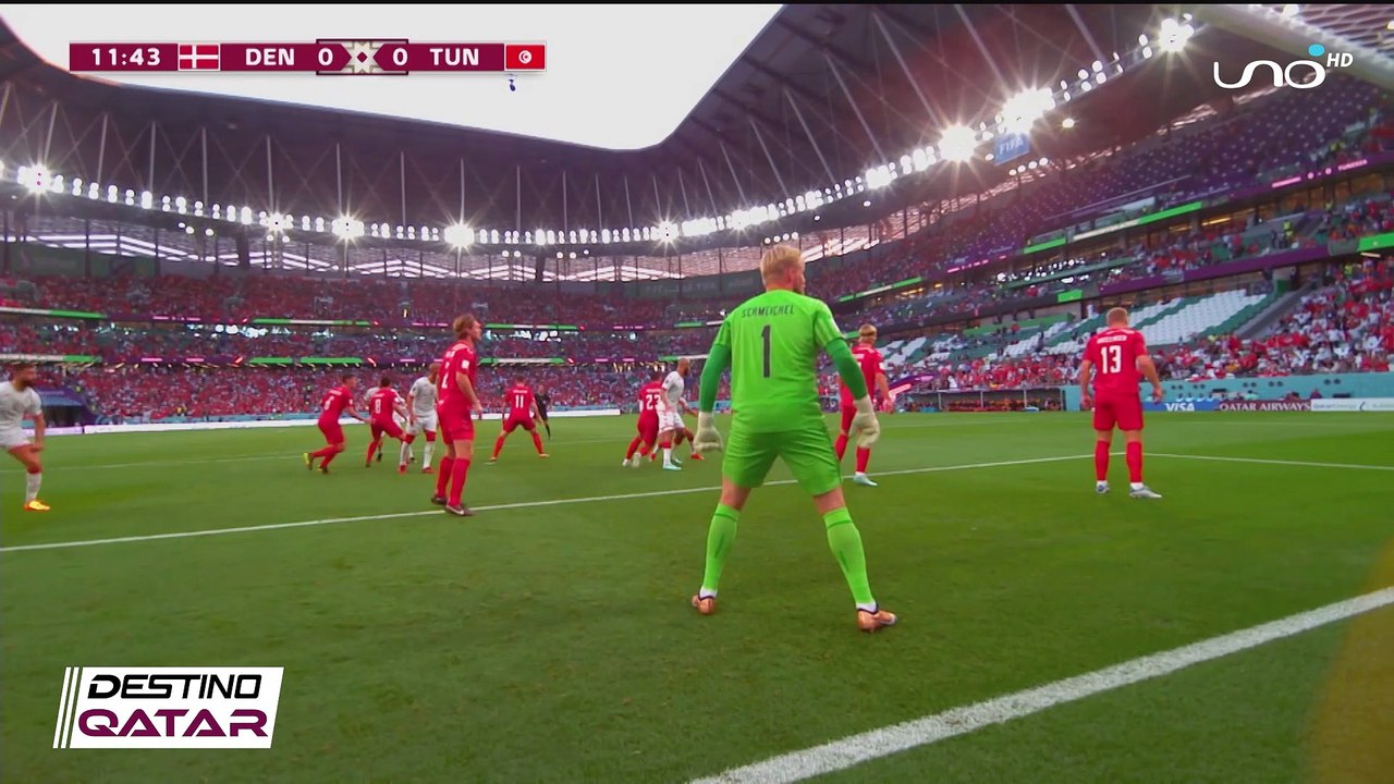 Qatar 2022: Dinamarca VS Túnez (Resumen)