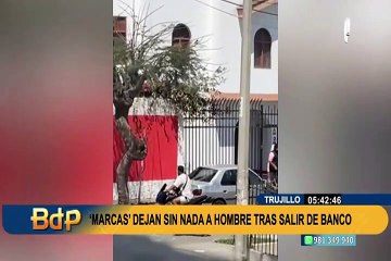 Cuatro "marcas" asaltan a hombre que retiró dinero del banco y huyen en dos motos lineales
