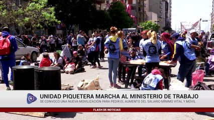 UNIDAD PIQUETERA MARCHA AL MINISTERIO DE TRABAJO