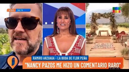 El incómodo momento de Nancy Pazos en el casamiento de Flor Peña.