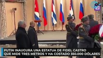 Putin inaugura una estatua de Fidel Castro que mide tres metros y ha costado 350.000 dólares