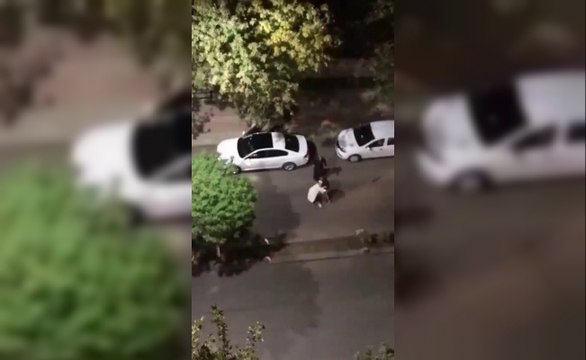 Siirt'te yol ortasında kadına şiddet kamerada