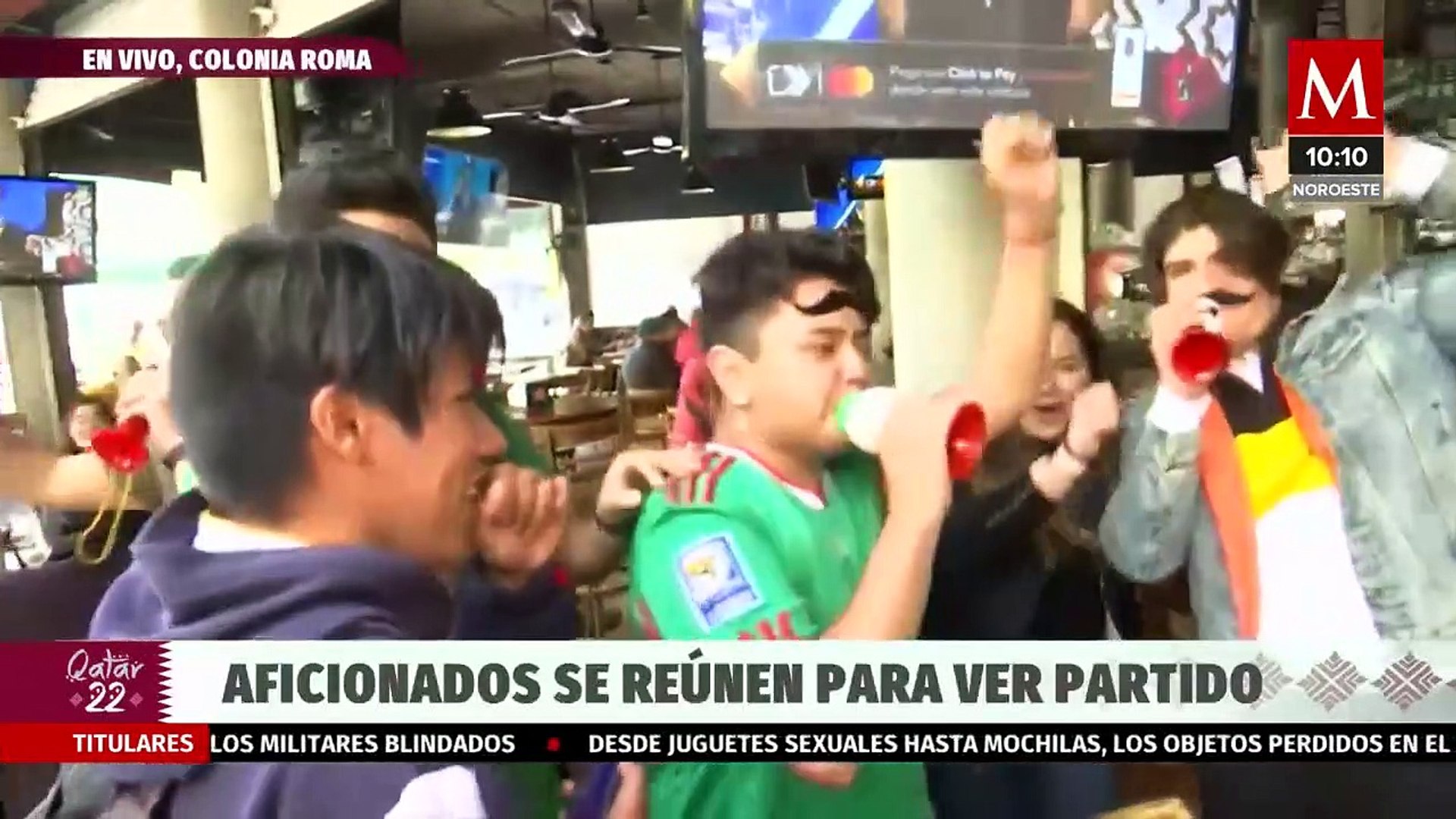 Aficionados se reúnen para ver primer partido de México en Qatar