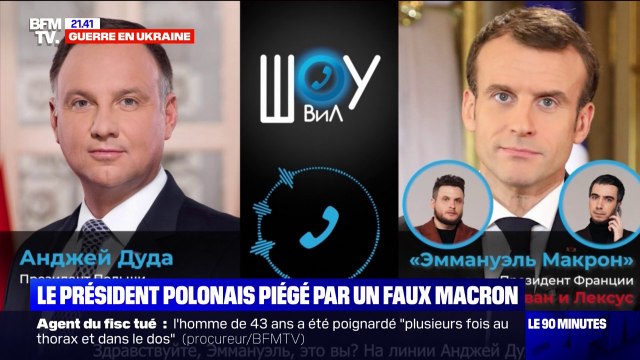 Deux humoristes russes piègent le président polonais en se faisant passer pour Emmanuel Macron