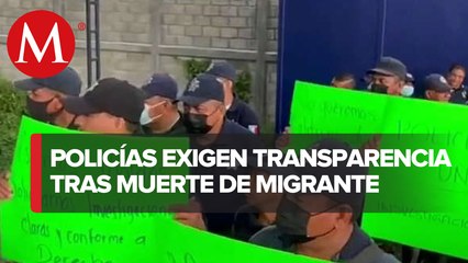 Policías hacen paro tras muerte de migrante en Juchitán