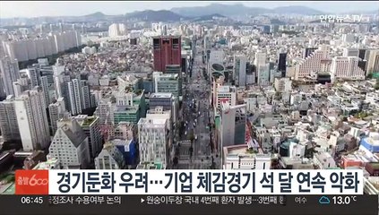 경기둔화 우려…기업 체감경기 석 달 연속 악화