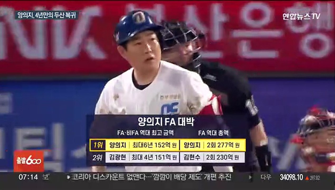 4년만에 돌아온 '152억' 양의지 "예전 두산 모습으로"