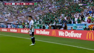 ملخص مباراة الأرجنتين والسعودية - سجل منتخب السعودية فوزاً للتاريخ بهزيمته لمنافسه منتخب الأرجنتين