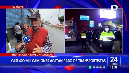 Paro de transportistas: casi 400 mil camiones acatan paralización a nivel nacional