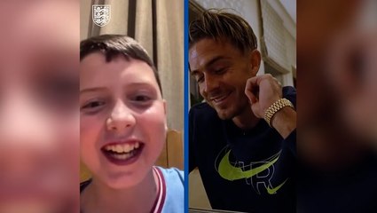 ‘I thought you’d forgotten’: Jack Grealish calls young fan after after doing his celebration
