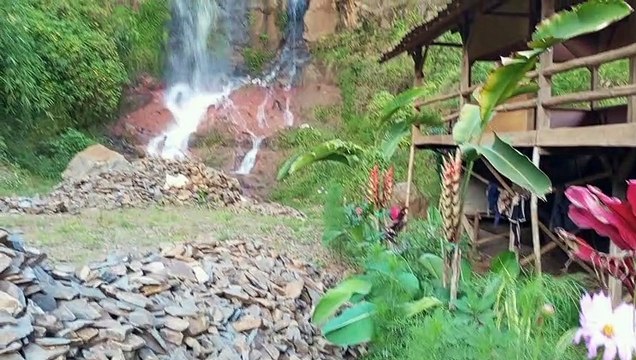 cinematic natural mini waterfall tourist attractions