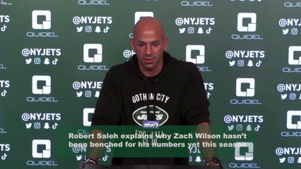 Robert Saleh Explains Why Jets' Zach Wilson Hasn't Already Been Benched For His Numbers This Season