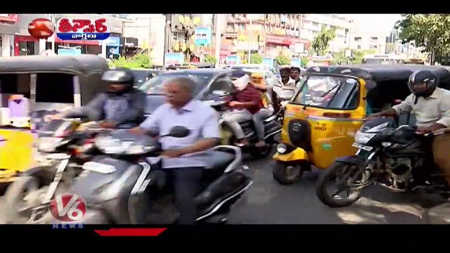 New Traffic Rules With High Fines In State, Public Fires on Police For Taking Photos _ V6 Teenmaar