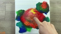 Art Painting Modern || Rose sponge With masking tape for painting With double exposure painting guide