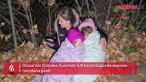 Düzce'de meydana gelen depremin ardından vatandaşlar sokağa döküldü