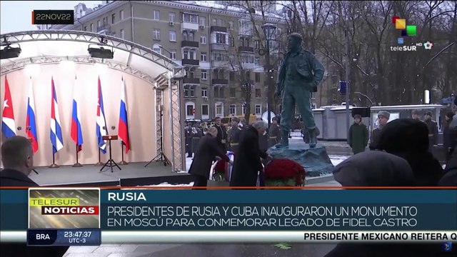 Monumento a Fidel Castro en Moscú simboliza legado del líder histórico de la Revolución Cubana